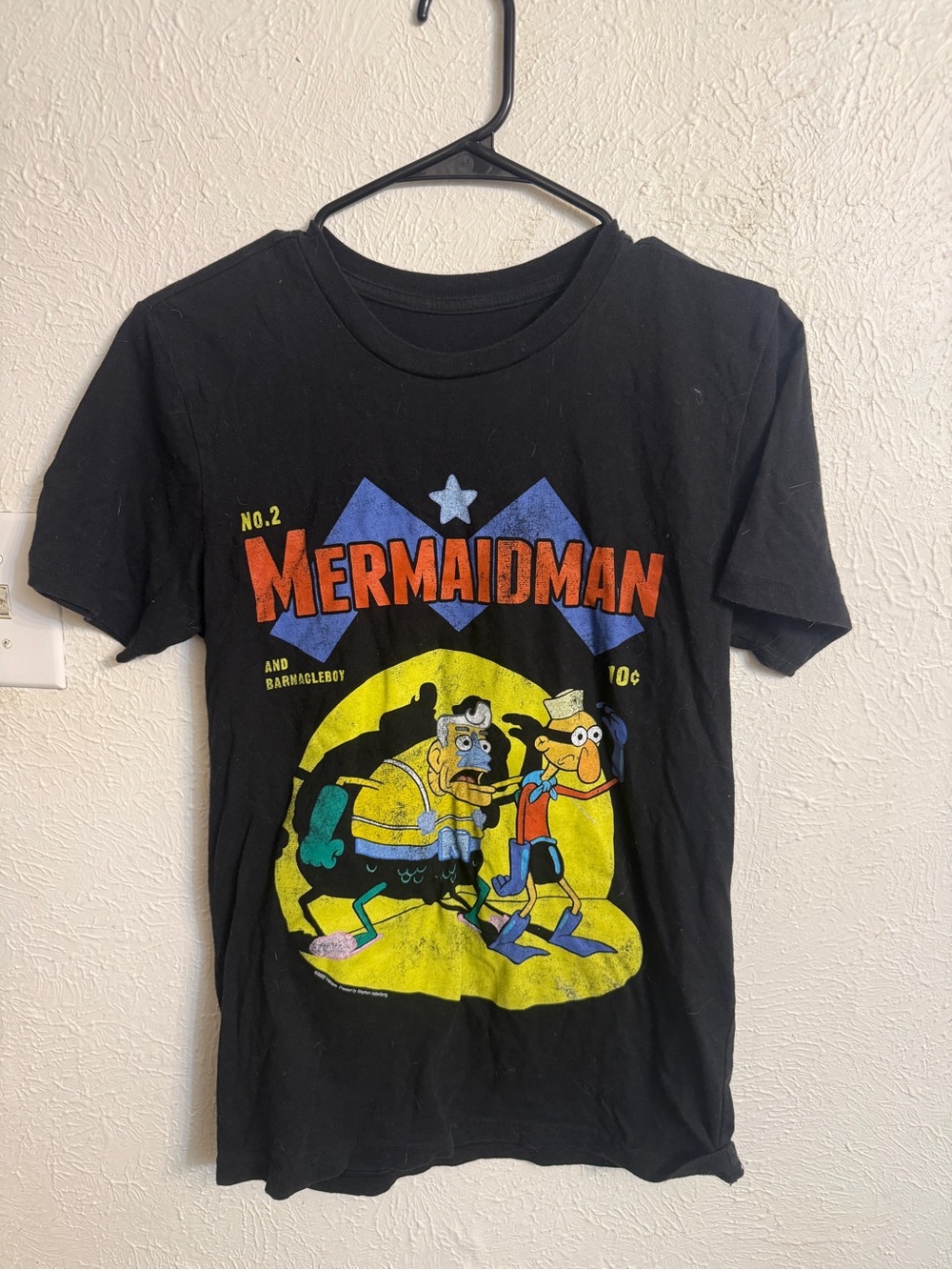 Black 'Mermaidman' SpongeBob Graphic Tee - Casual Men’s Shirt